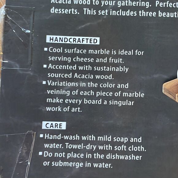 Sonoma Limited edition by elements home collection wooden marble serving platter - Picture 5 of 7